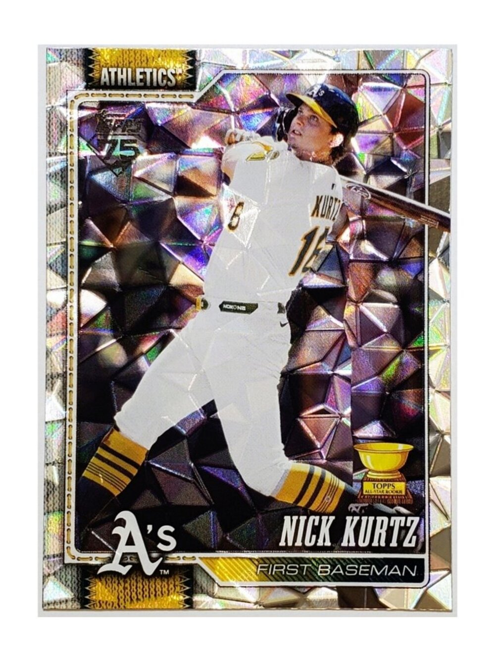 NICK KURTZ ROOKIE CUP DIAMANTE FOIL HOLO 2026 TOPPS #97, ATHLETICS